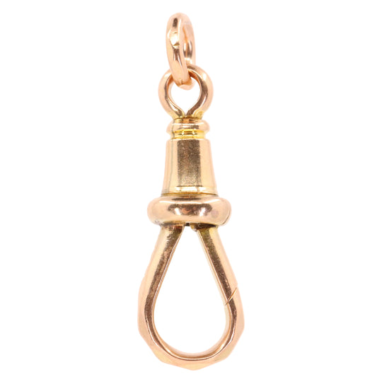 Antique 9ct Yellow Gold Swivel Dog Clip Faceted Clasp Jewellery Making Finding