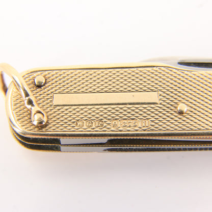Antique 9ct Hallmarked Gold Edwardian Pocket Knife Folding Multitool Gift