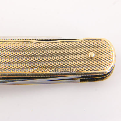 Antique 9ct Hallmarked Gold Edwardian Pocket Knife Folding Multitool Gift