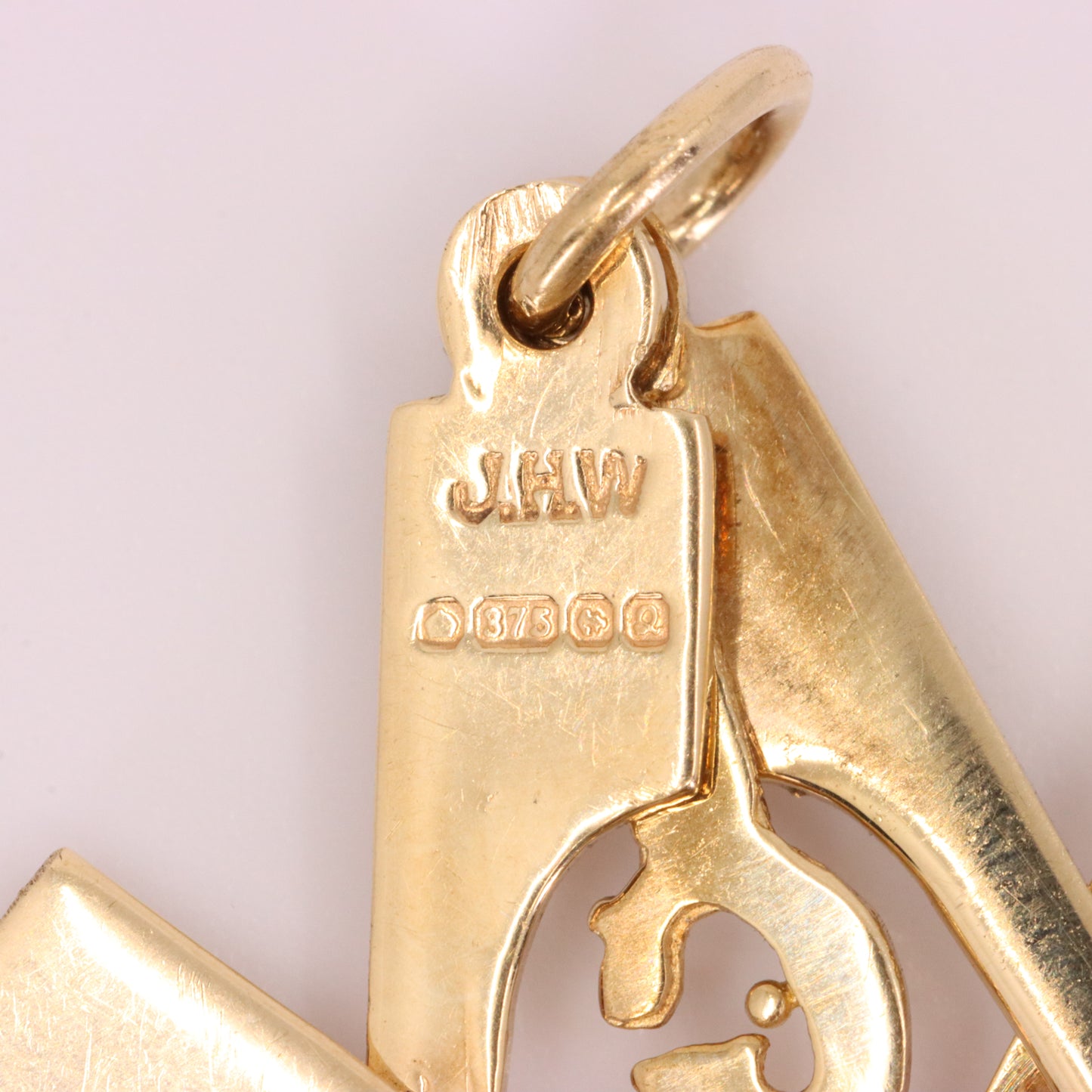 Vintage 9ct Hallmarked Gold Folding Masonic G Fob Loyalty Charm Freemason Gift