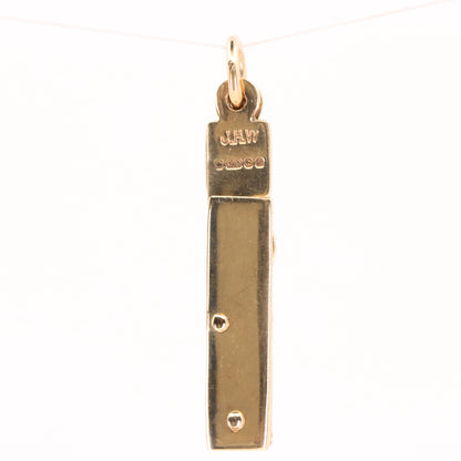 Vintage 9ct Hallmarked Gold Folding Masonic G Fob Loyalty Charm Freemason Gift