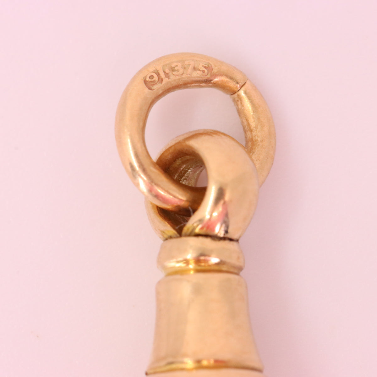 Antique 9ct Hallmarked Yellow Gold Albert Dog Clip Clasp Charm Pendant Holder