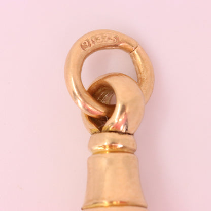 Antique 9ct Hallmarked Yellow Gold Albert Dog Clip Clasp Charm Pendant Holder