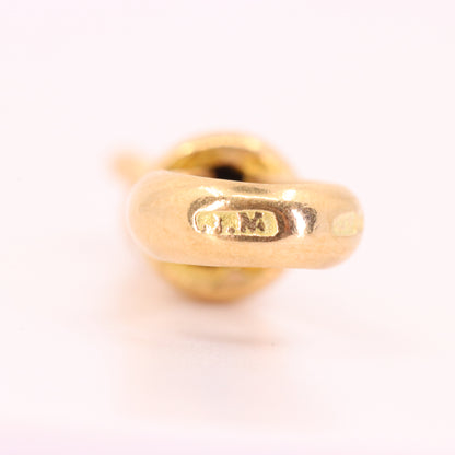 Antique 9ct Hallmarked Yellow Gold Albert Dog Clip Clasp Charm Pendant Holder