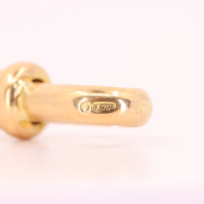 Antique 9ct Hallmarked Yellow Gold Albert Dog Clip Clasp Charm Pendant Holder