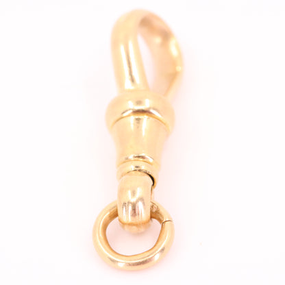 Antique 9ct Hallmarked Yellow Gold Albert Dog Clip Clasp Charm Pendant Holder
