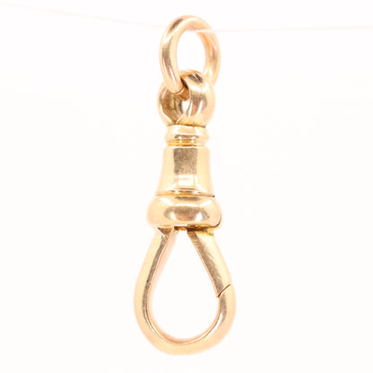 Antique 9ct Hallmarked Yellow Gold Albert Dog Clip Clasp Charm Pendant Holder