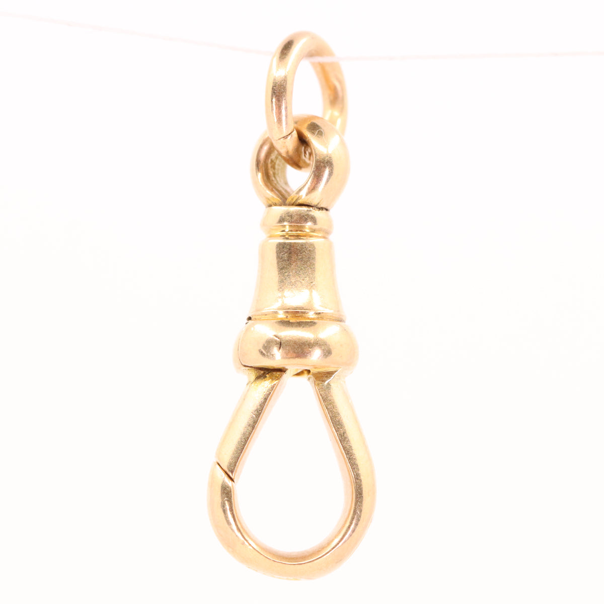 Antique 9ct Hallmarked Yellow Gold Albert Dog Clip Clasp Charm Pendant Holder