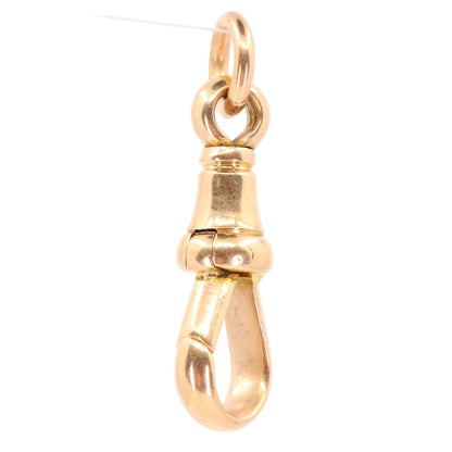 Antique 9ct Hallmarked Yellow Gold Albert Dog Clip Clasp Charm Pendant Holder