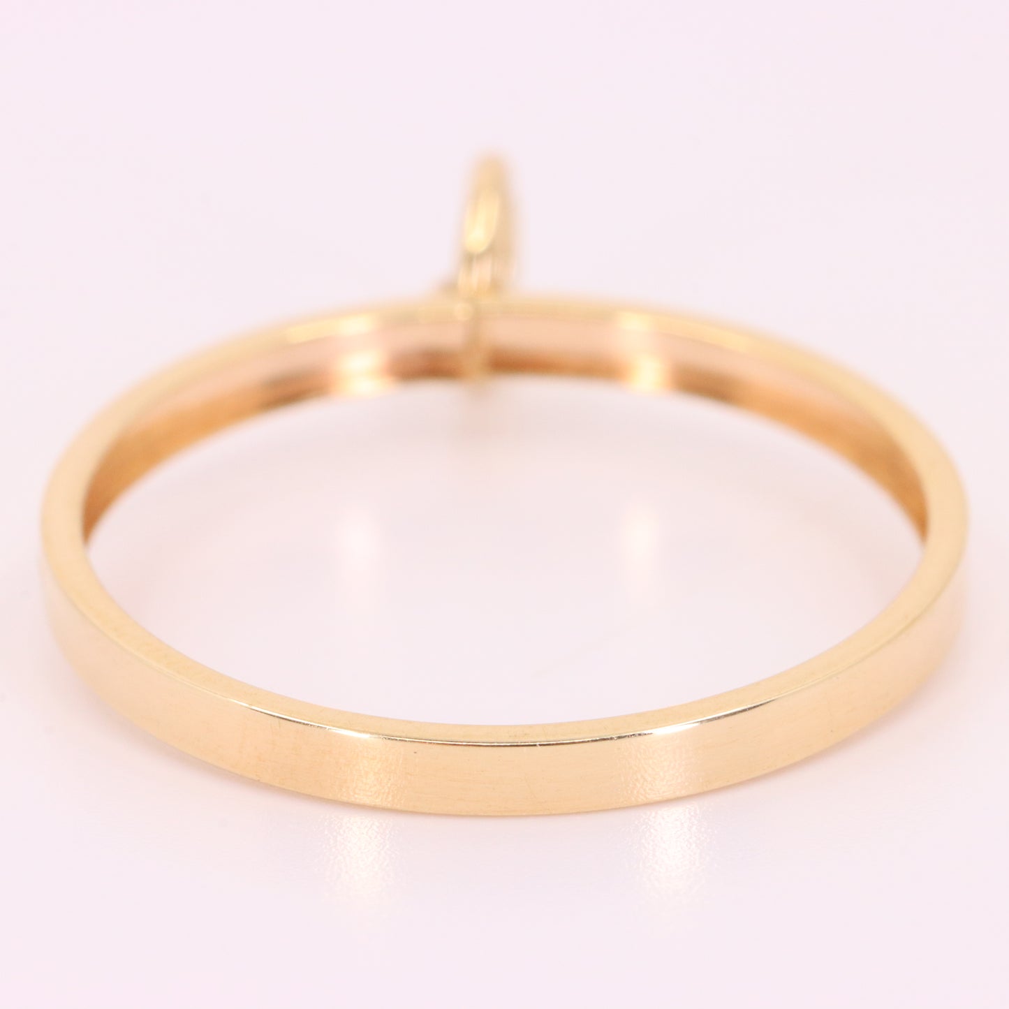 Vintage 9ct Hallmarked Gold Full Sovereign Coin Ring Pendant Mount Holder Frame