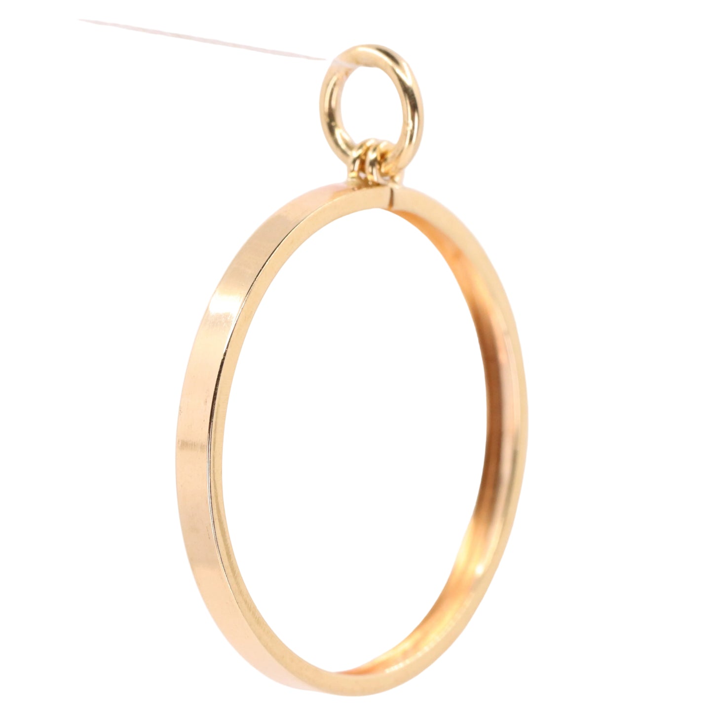 Vintage 9ct Hallmarked Gold Full Sovereign Coin Ring Pendant Mount Holder Frame