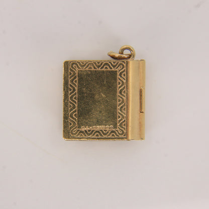 Vintage 9ct Hallmarked Gold Holy Bible Charm | Opening Locket with Pages