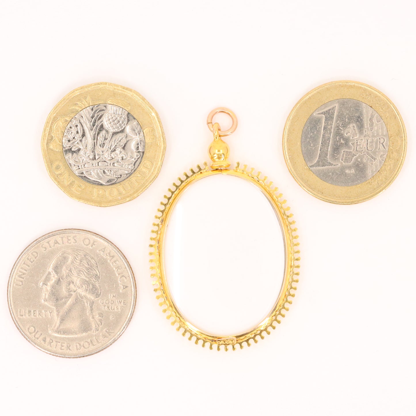 Antique 9ct Yellow Gold Double Sided Photo Frame Pendant Keepsake Locket Gift