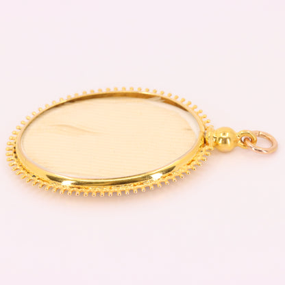 Antique 9ct Yellow Gold Double Sided Photo Frame Pendant Keepsake Locket Gift