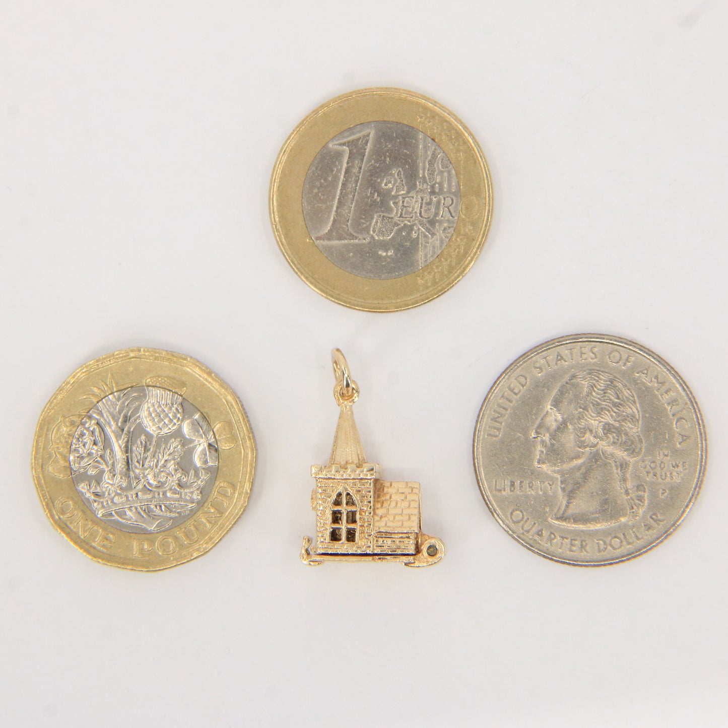 Vintage 9ct Hallmarked Gold Wedding Church Charm | Opening Pendant