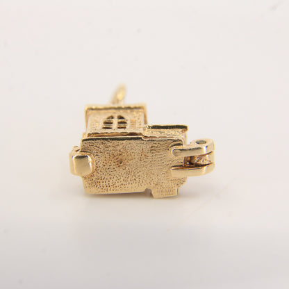 Vintage 9ct Hallmarked Gold Wedding Church Charm | Opening Pendant