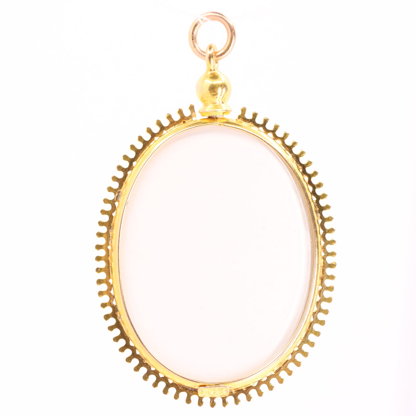 Antique 9ct Yellow Gold Double Sided Photo Frame Pendant Keepsake Locket Gift