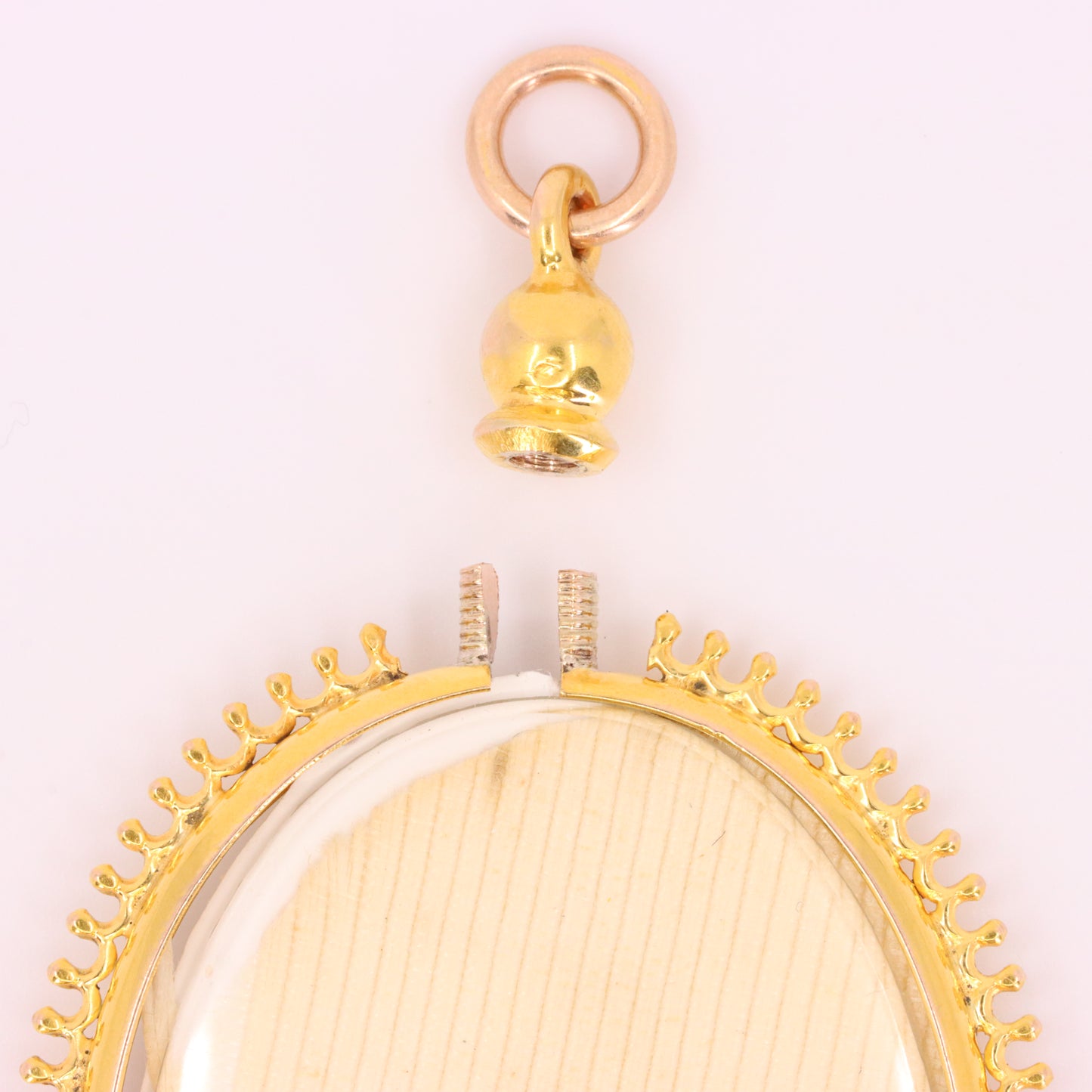 Antique 9ct Yellow Gold Double Sided Photo Frame Pendant Keepsake Locket Gift