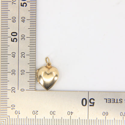 Vintage 9ct Hallmarked Gold Heart Charm – Enamel Dancing Couple
