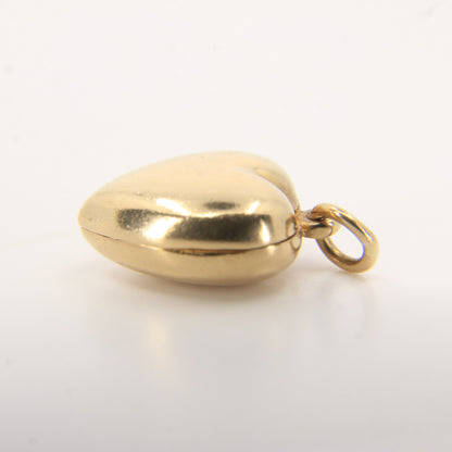 Vintage 9ct Hallmarked Gold Heart Charm – Enamel Dancing Couple