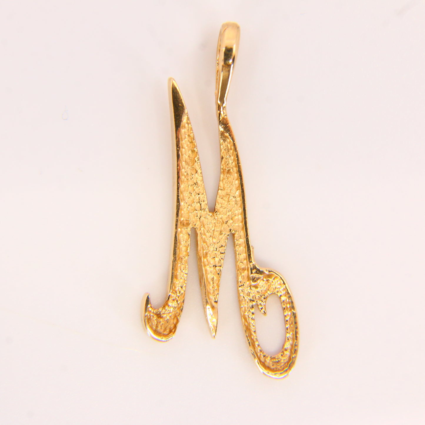 Vintage 9ct M Pendant Hallmarked 9 Carat Yellow Gold M Charm