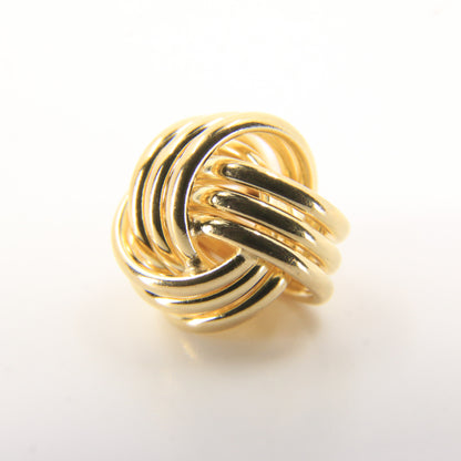 Vintage 9ct Hallmarked Yellow Gold Knot Stud Earrings Classic Design Boxed Gift