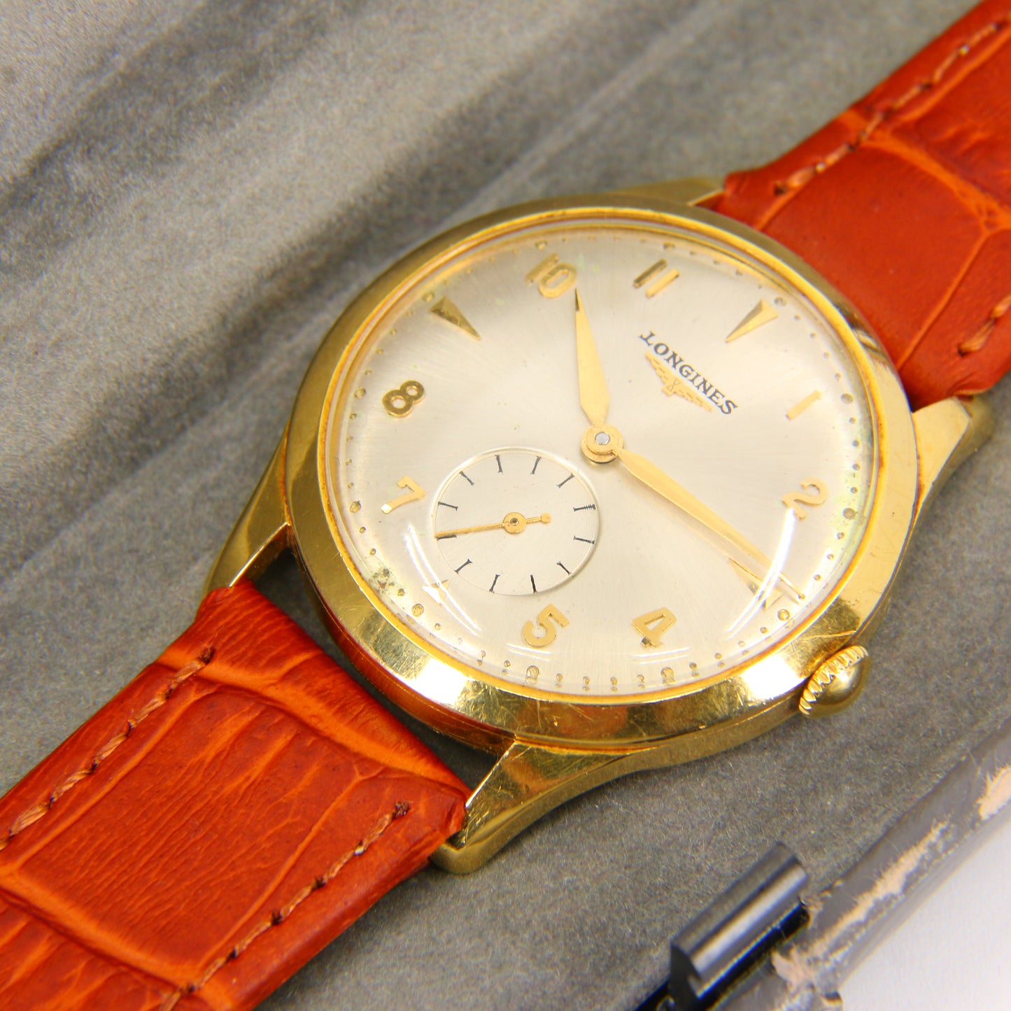 Vintage 1960 Automatic Gents Longines 18 Carat Gold Wristwatch