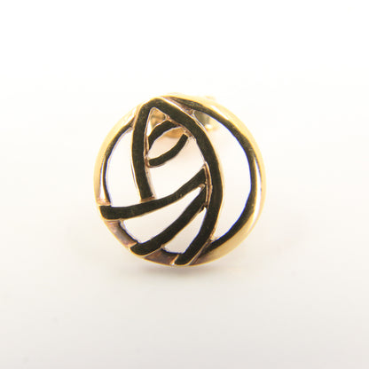 Vintage 9ct Hallmarked Gold Rennie Mackintosh Stud Earrings Art Nouveau Boxed