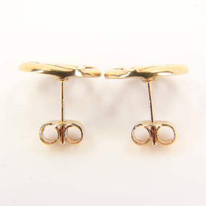 Vintage 9ct Hallmarked Gold Rennie Mackintosh Stud Earrings Art Nouveau Boxed