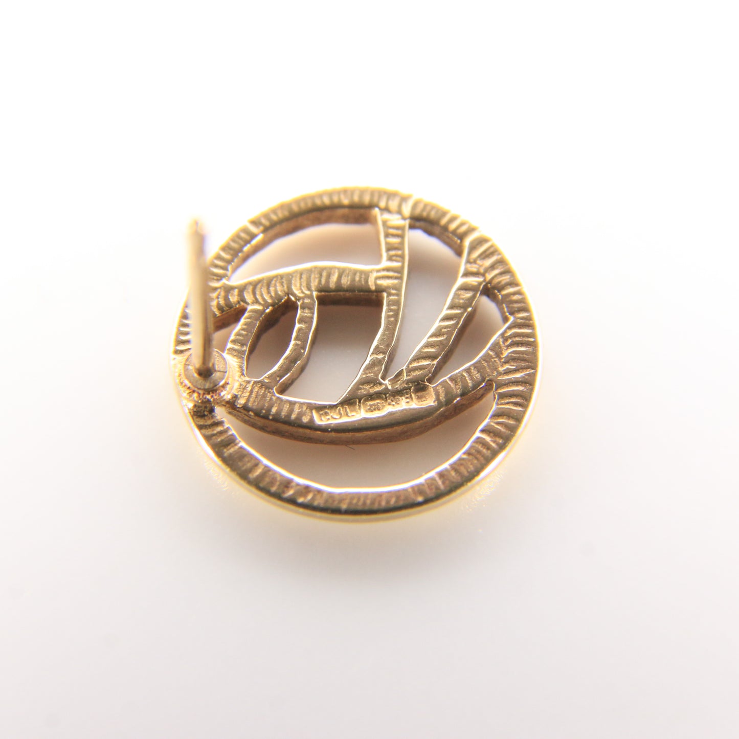 Vintage 9ct Hallmarked Gold Rennie Mackintosh Stud Earrings Art Nouveau Boxed