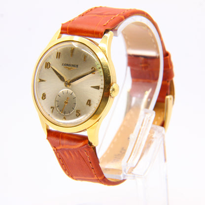 Vintage 1960 Automatic Gents Longines 18 Carat Gold Wristwatch