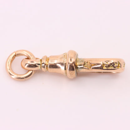 Antique 9ct Rose Gold Albert Dog Clip Clasp Jewellery Making Charm Holder Finding