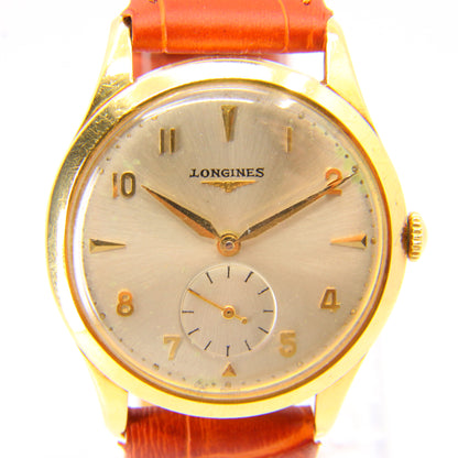 Vintage 1960 Automatic Gents Longines 18 Carat Gold Wristwatch