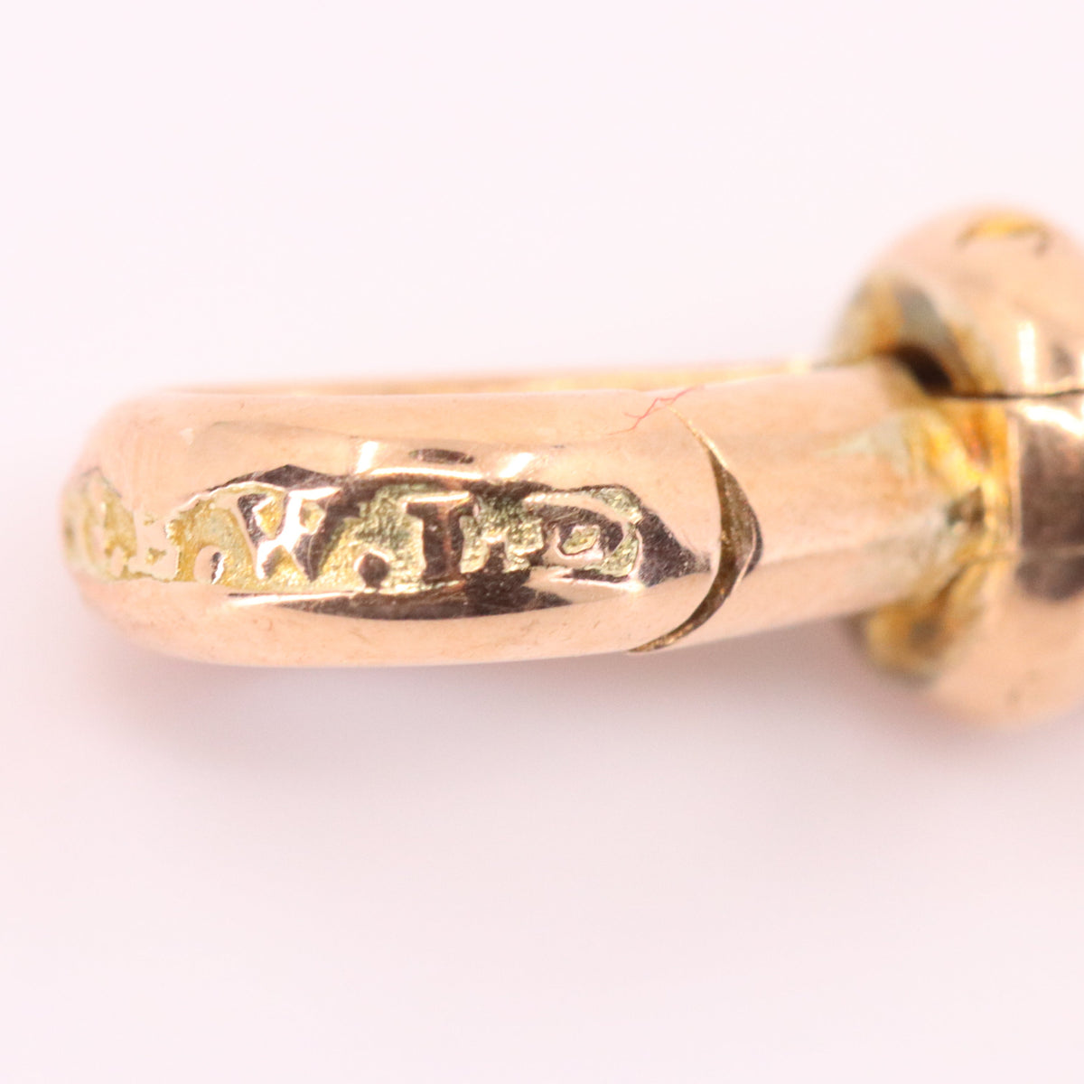 Antique 9ct Rose Gold Albert Dog Clip Clasp Jewellery Making Charm Holder Finding