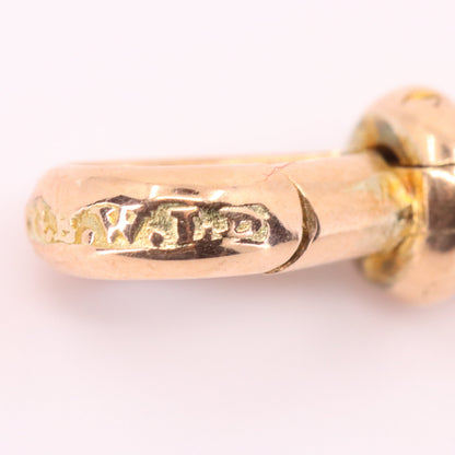Antique 9ct Rose Gold Albert Dog Clip Clasp Jewellery Making Charm Holder Finding
