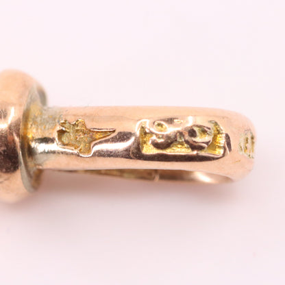 Antique 9ct Rose Gold Albert Dog Clip Clasp Jewellery Making Charm Holder Finding