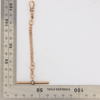 Antique 9ct Hallmarked Gold Watch Chain – 4.2" Swivel T-Bar Extender Gift