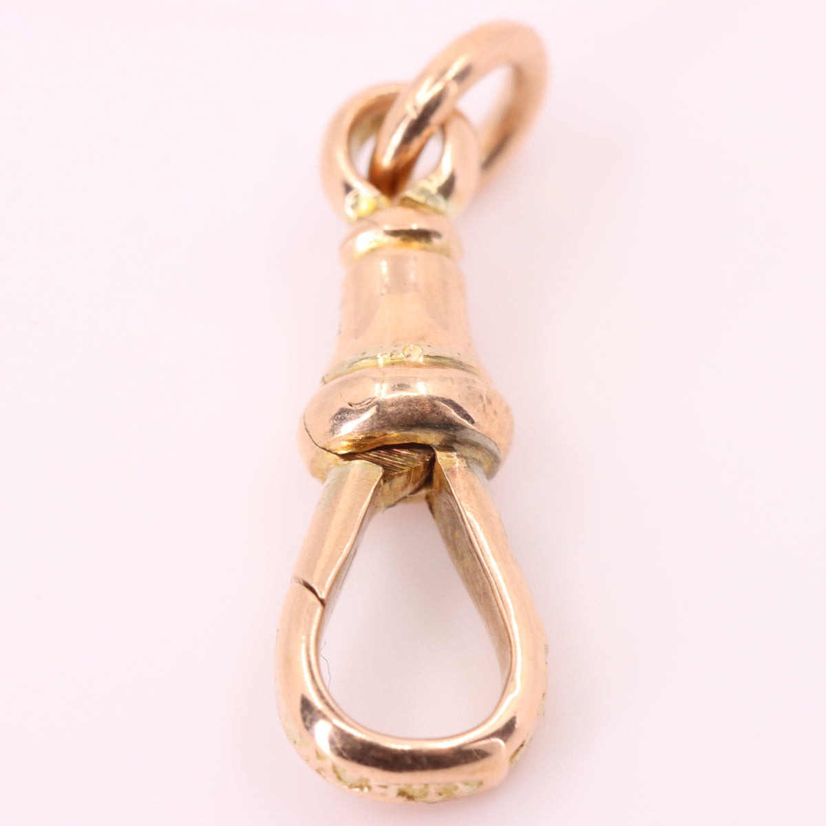 Antique 9ct Rose Gold Albert Dog Clip Clasp Jewellery Making Charm Holder Finding