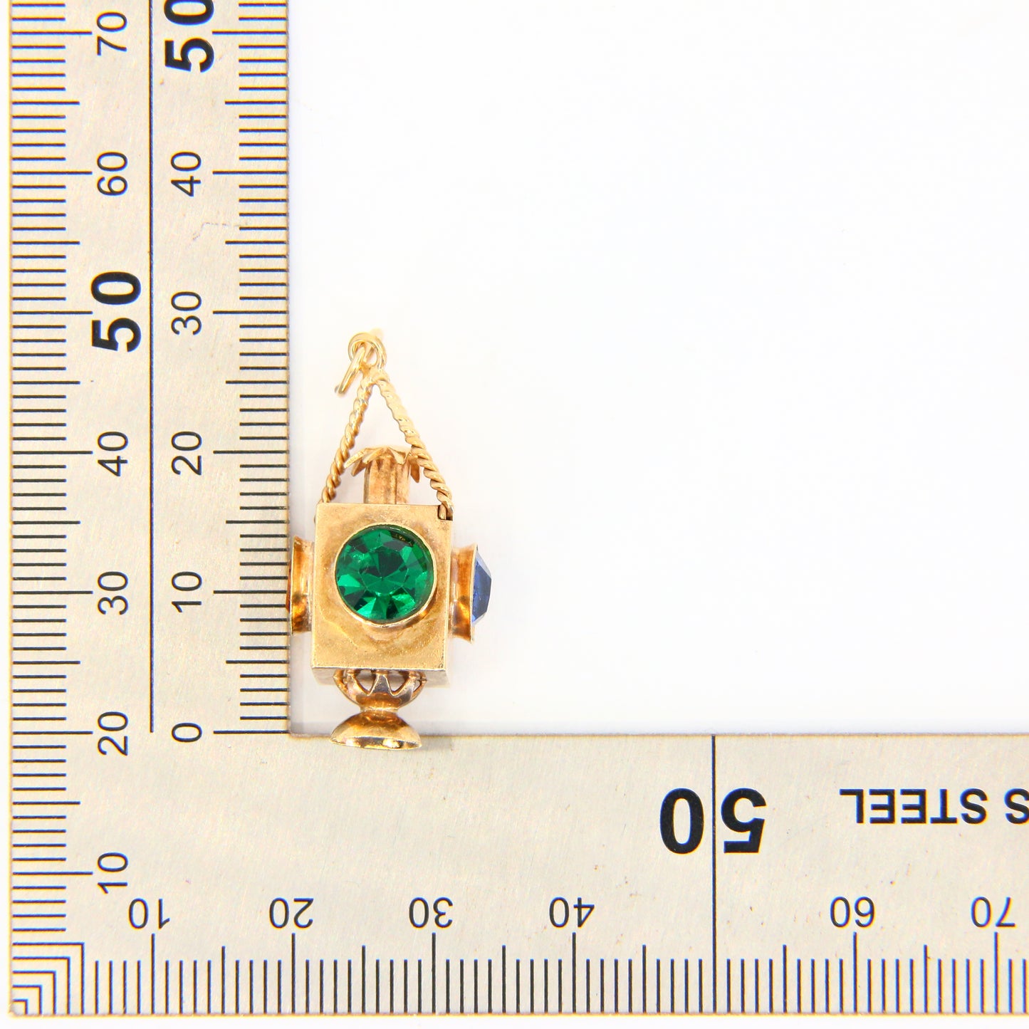 Vintage 9ct Ship Lantern Hallmarked 9 Carat Yellow Gold Lamp Charm