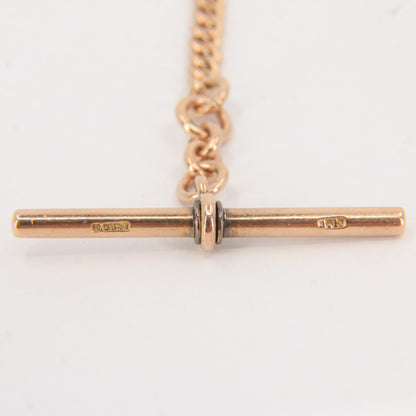 Antique 9ct Hallmarked Gold Watch Chain – 4.2" Swivel T-Bar Extender Gift
