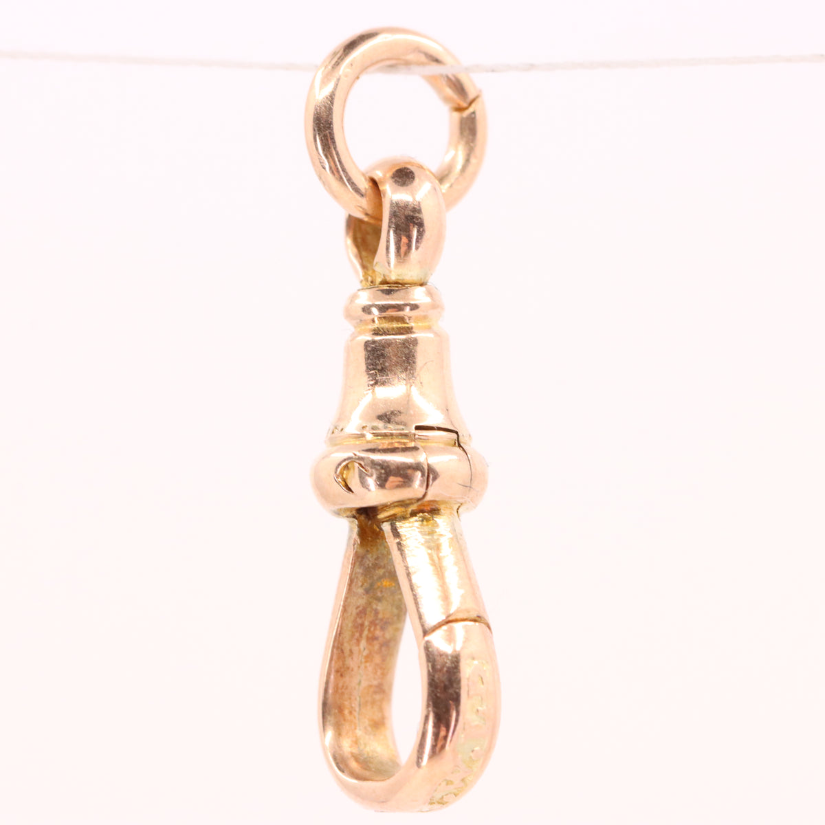 Antique 9ct Rose Gold Albert Dog Clip Clasp Jewellery Making Charm Holder Finding
