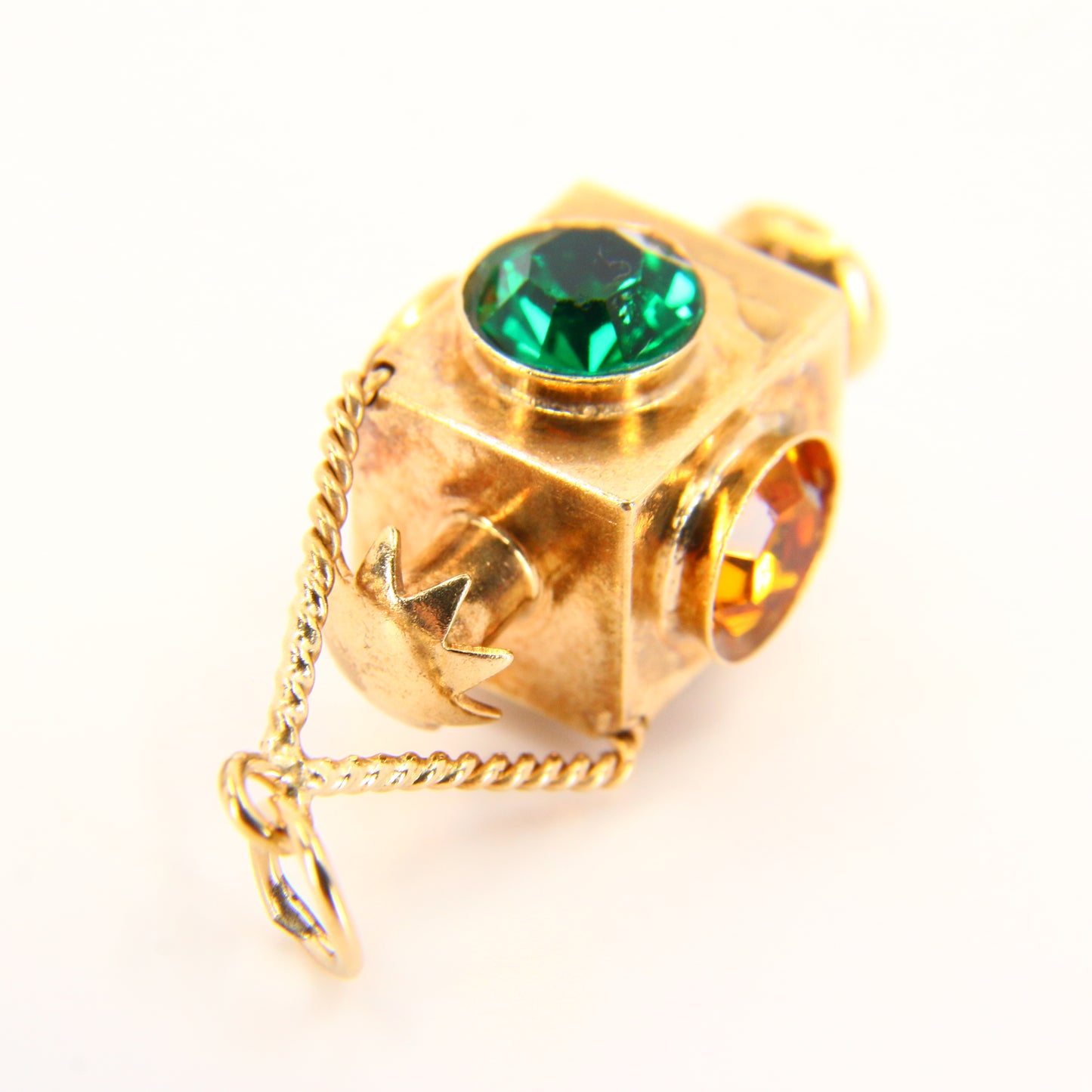 Vintage 9ct Ship Lantern Hallmarked 9 Carat Yellow Gold Lamp Charm