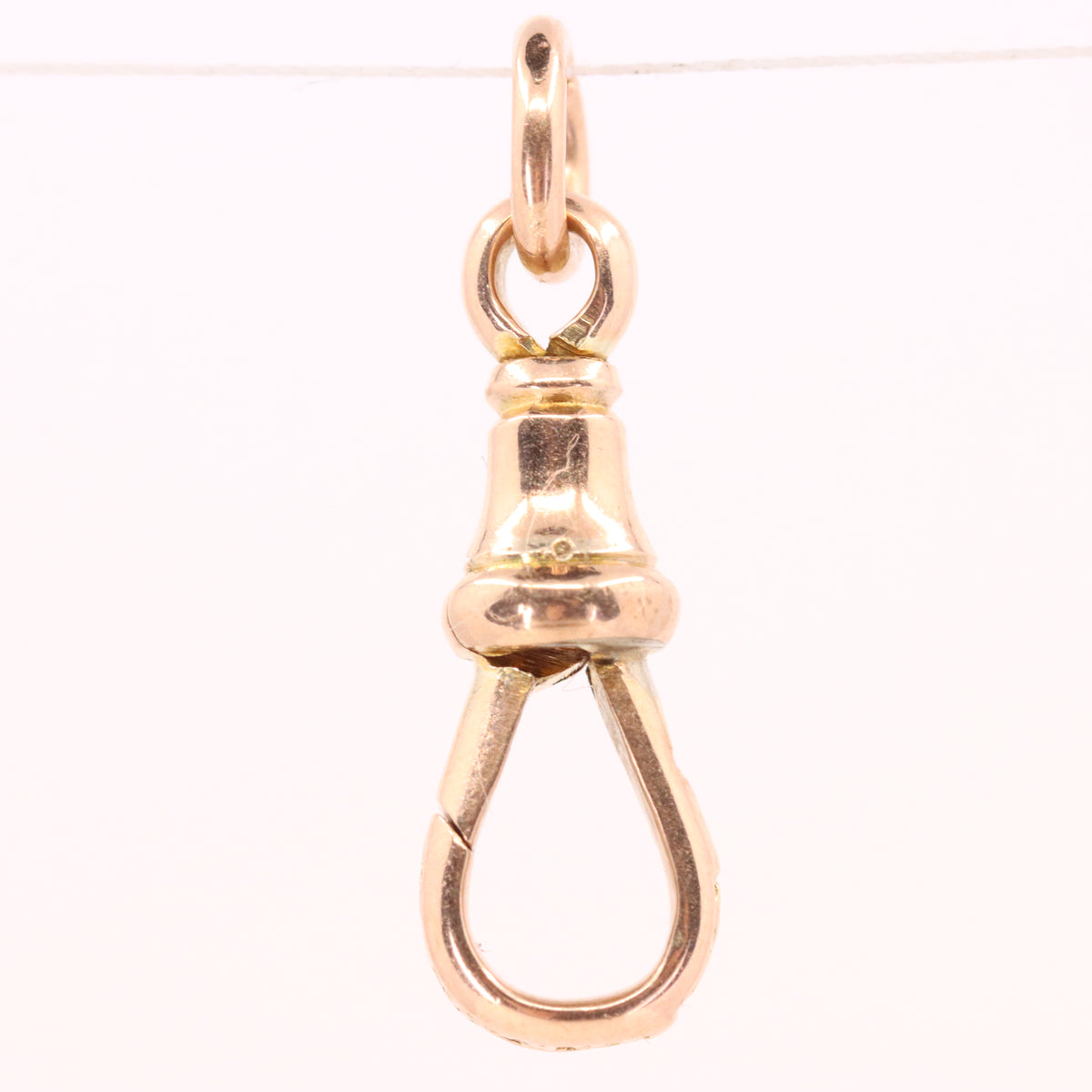 Antique 9ct Rose Gold Albert Dog Clip Clasp Jewellery Making Charm Holder Finding
