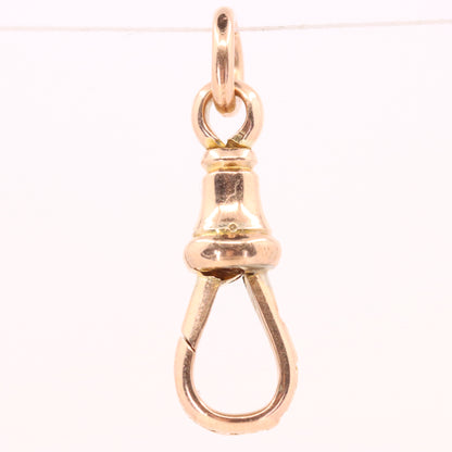 Antique 9ct Rose Gold Albert Dog Clip Clasp Jewellery Making Charm Holder Finding
