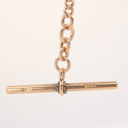Antique 9ct Hallmarked Gold Watch Chain – 4.2" Swivel T-Bar Extender Gift
