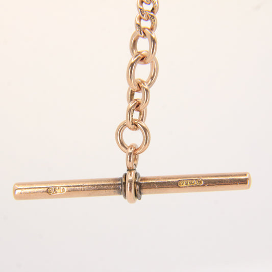 Antique 9ct Hallmarked Gold Watch Chain – 4.2" Swivel T-Bar Extender Gift