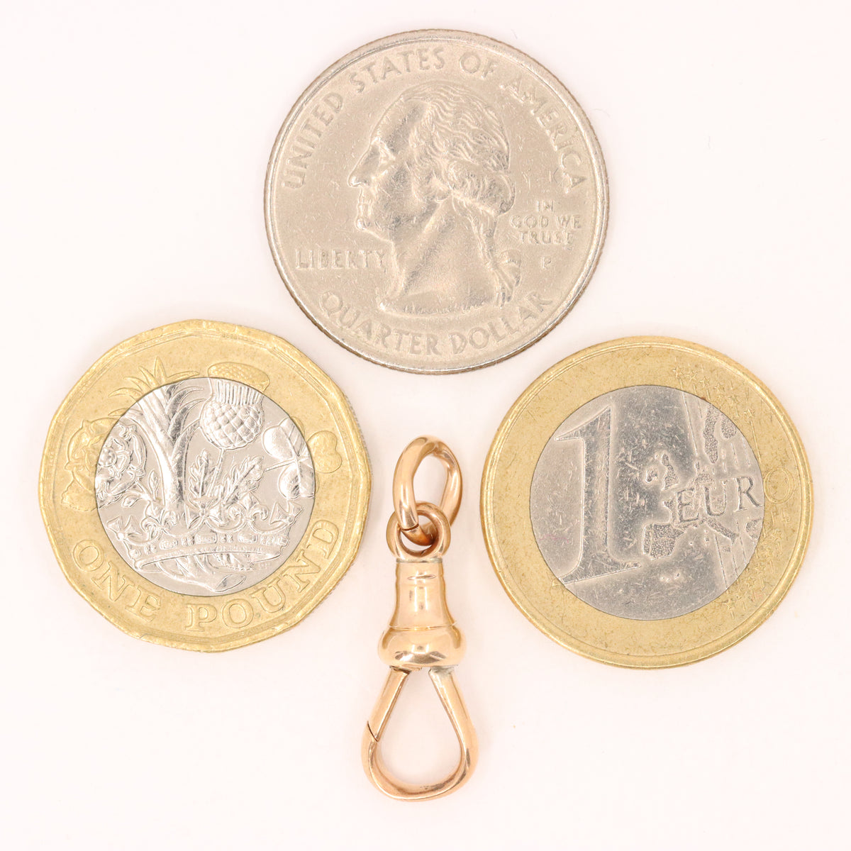 Antique 9ct Hallmarked Rose Gold Albert Dog Clip Clasp Jewellery Making Charm Holder