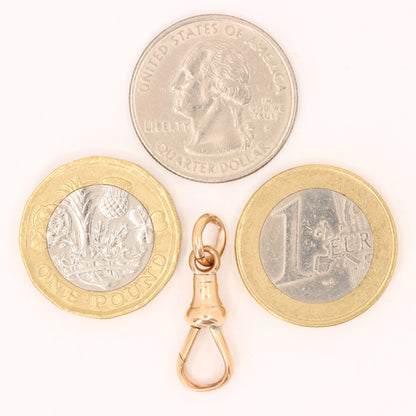 Antique 9ct Hallmarked Rose Gold Albert Dog Clip Clasp Jewellery Making Charm Holder