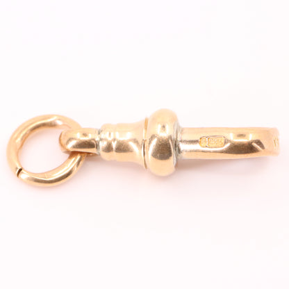Antique 9ct Hallmarked Rose Gold Albert Dog Clip Clasp Jewellery Making Charm Holder