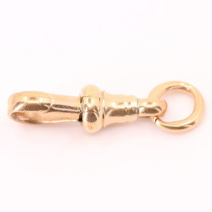 Antique 9ct Hallmarked Rose Gold Albert Dog Clip Clasp Jewellery Making Charm Holder